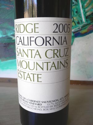 California Bordeaux: Ridge